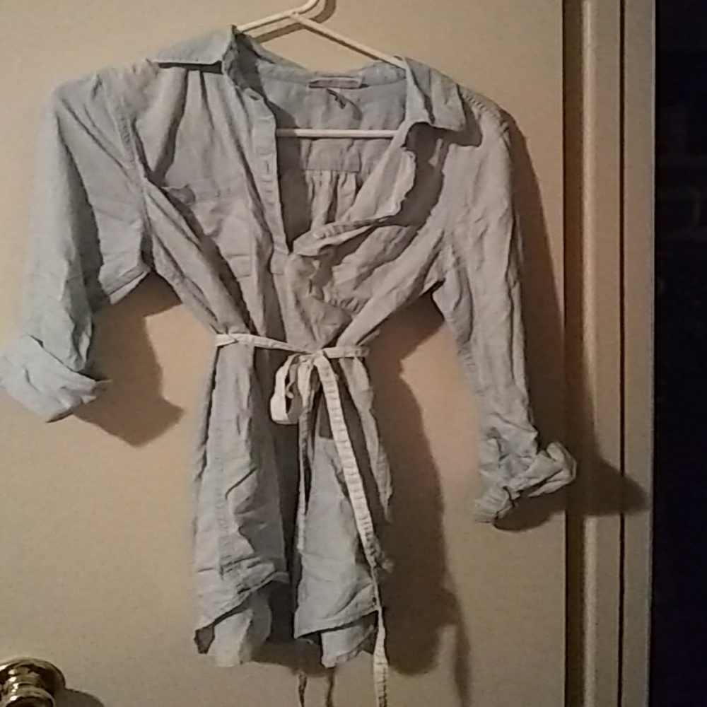Denim maternity top